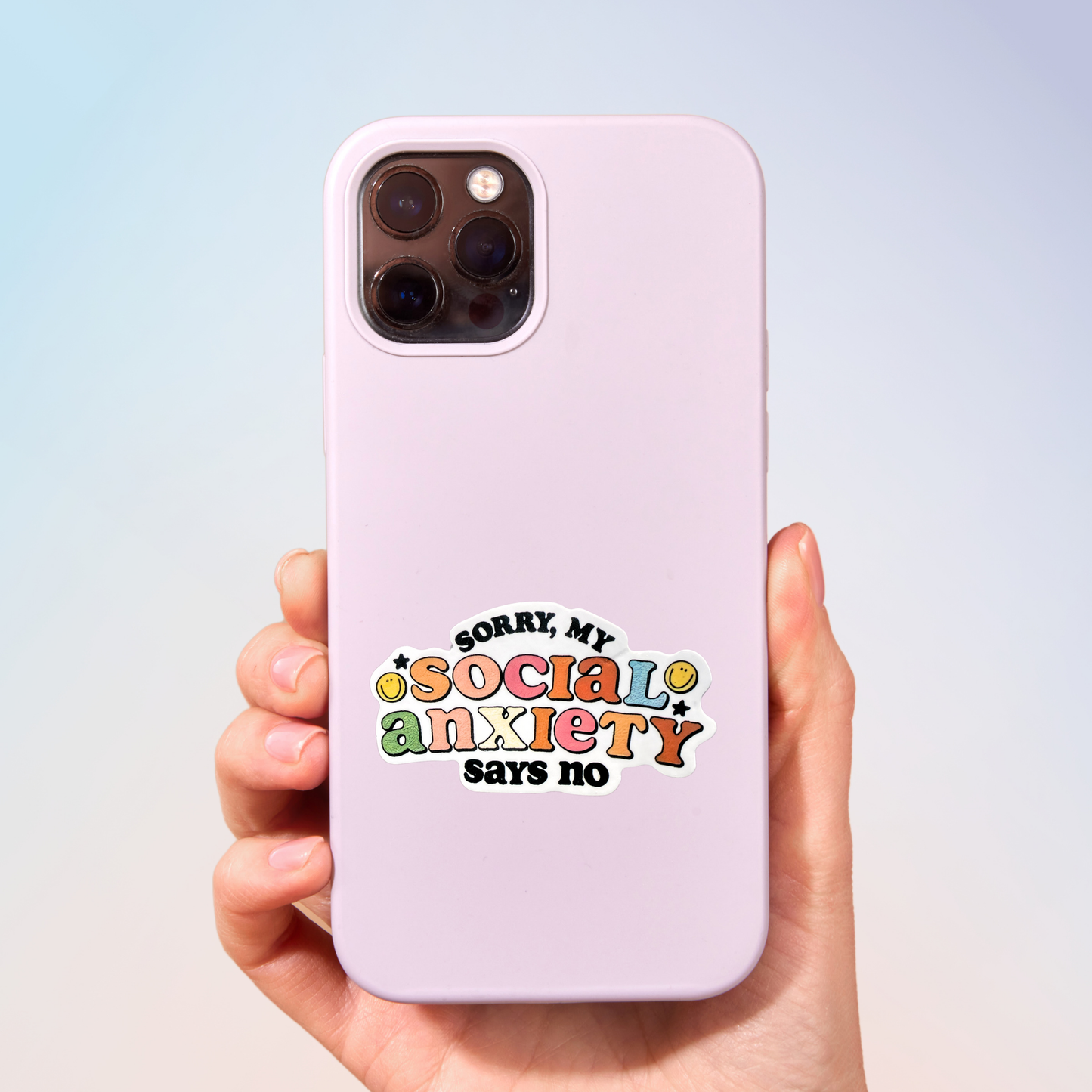 Sorry, My Social Anxiety Says No Sticker