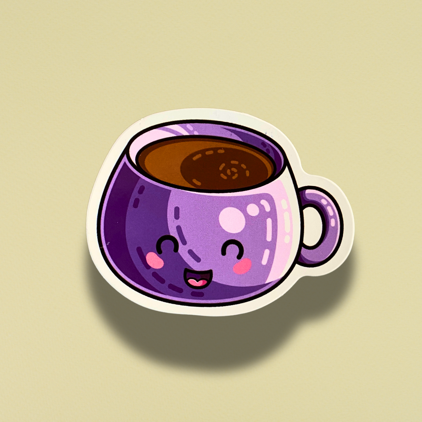 Happy Coffee Cup Sticker