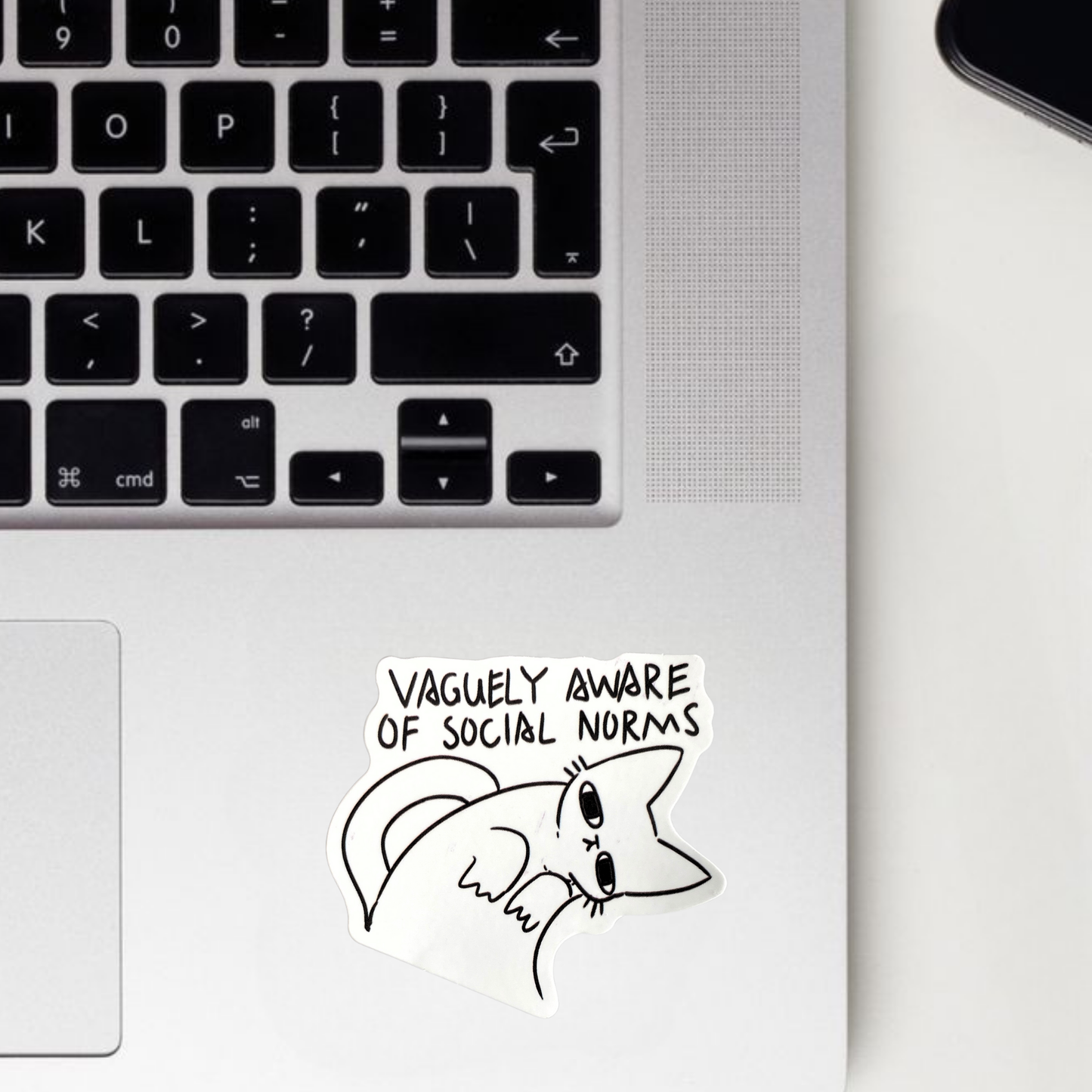 Vaguely Aware Of Social Norms Sticker