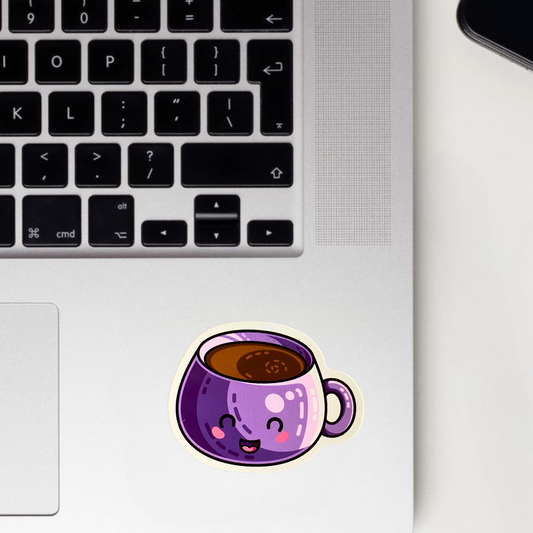 Happy Coffee Cup Sticker