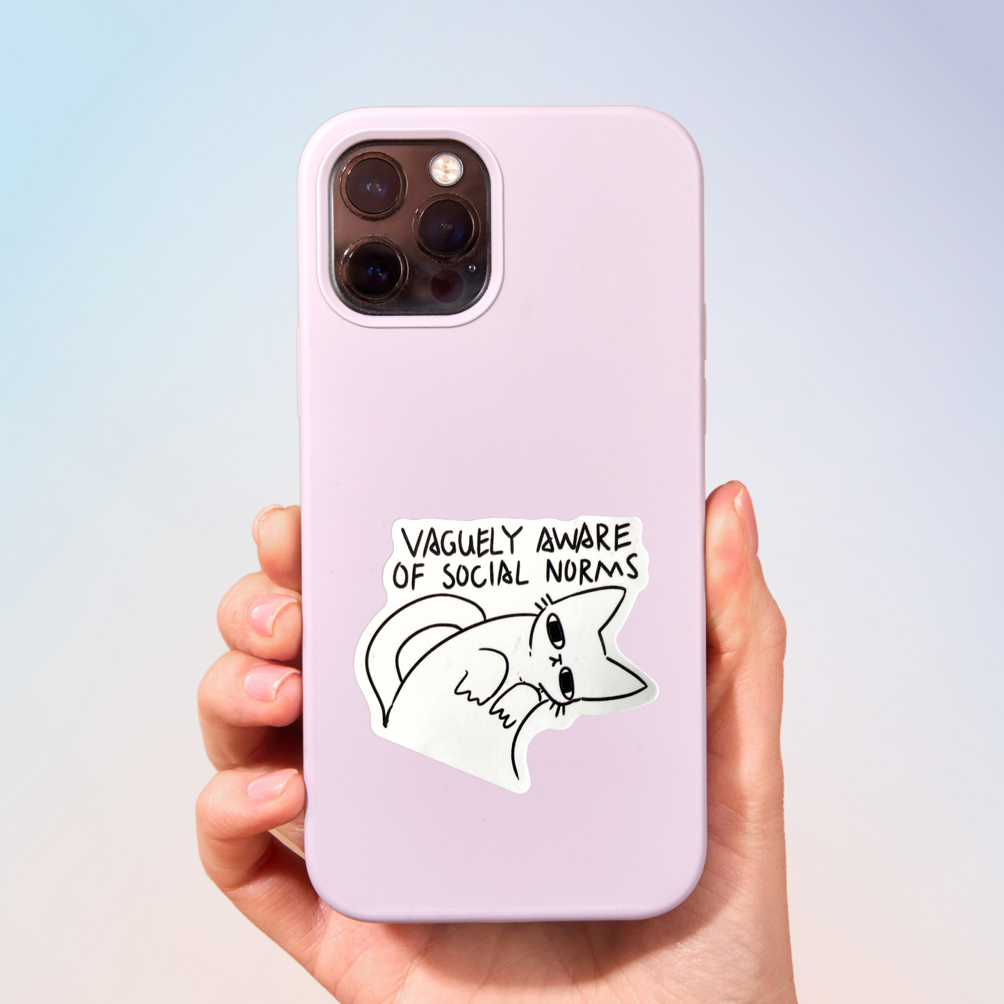 Vaguely Aware Of Social Norms Sticker