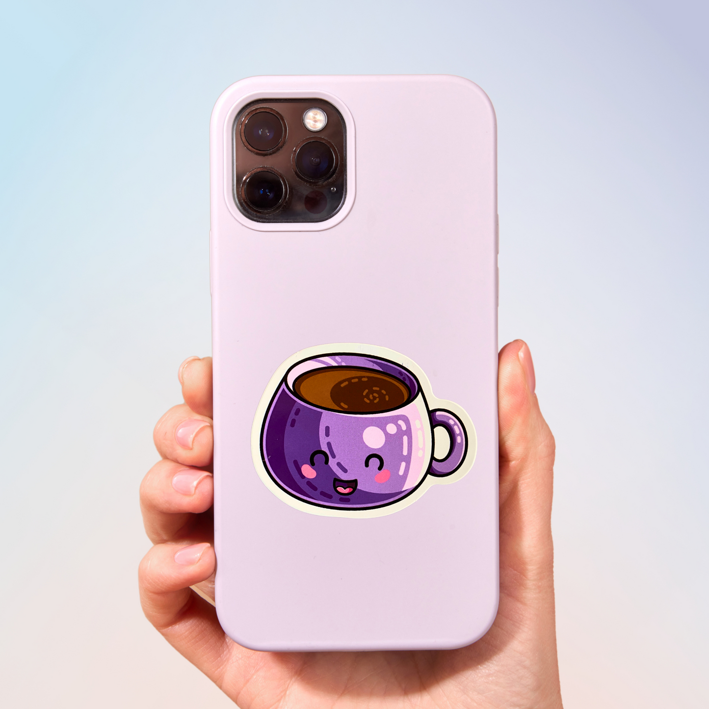 Happy Coffee Cup Sticker