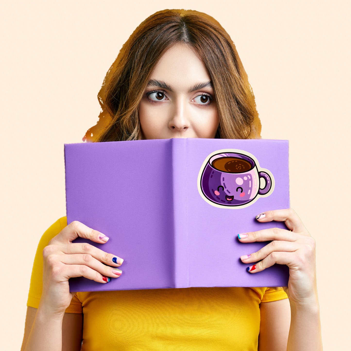 Happy Coffee Cup Sticker