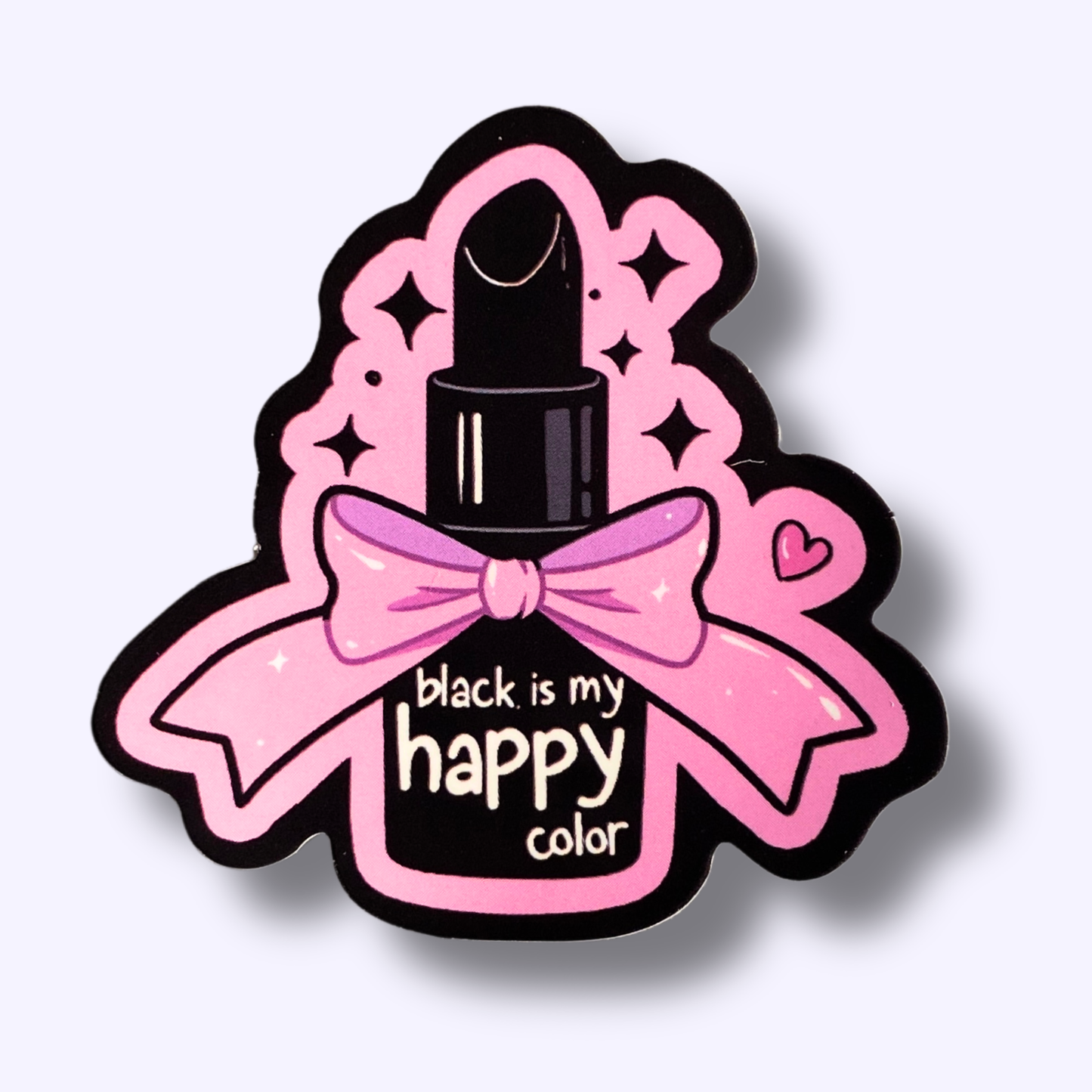 Black Is My Happy Color Sticker