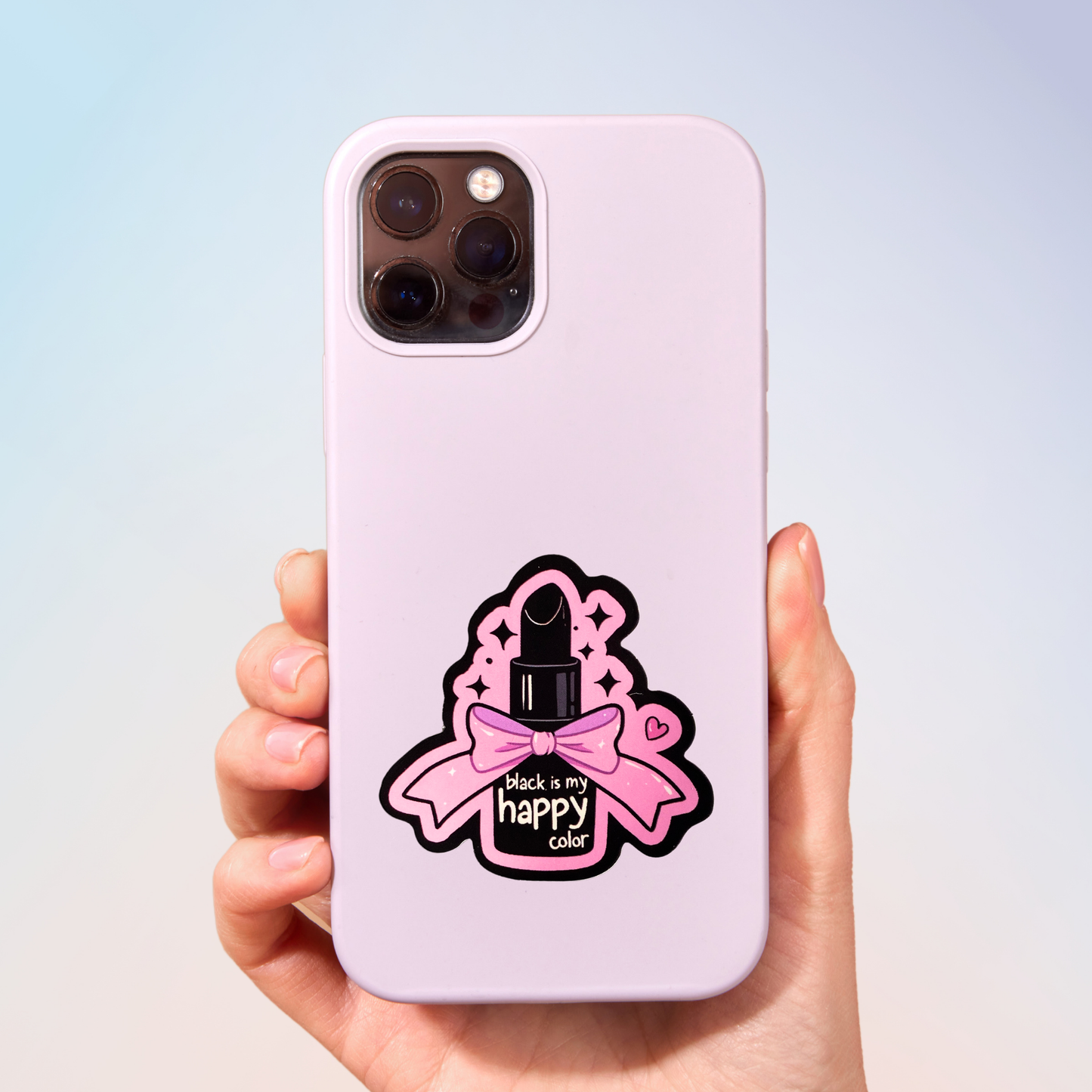 Black Is My Happy Color Sticker