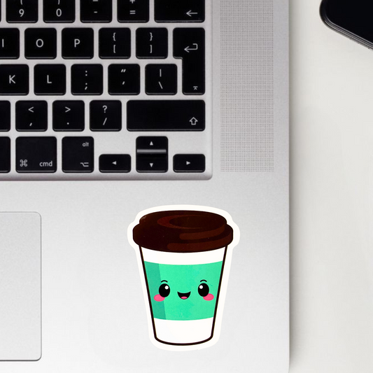 Smiley Beverage Cup Sticker