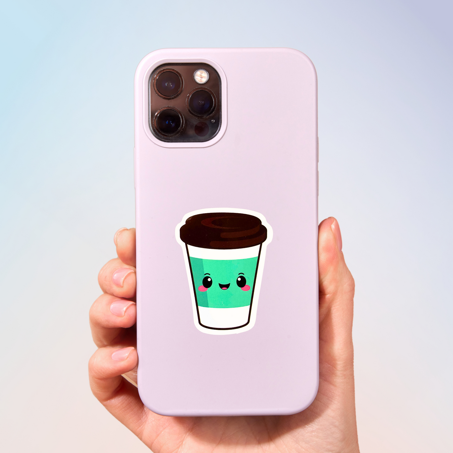 Smiley Beverage Cup Sticker
