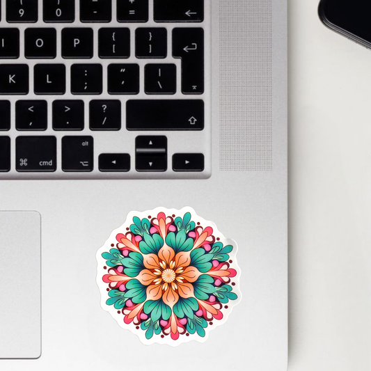 Vibrant Spectrum Mandala Sticker