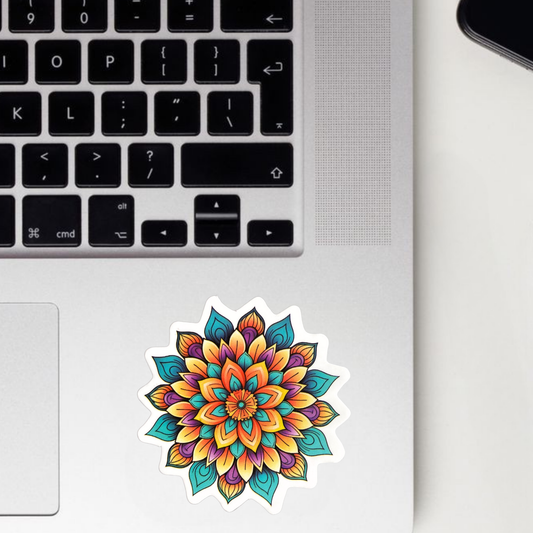 Colourful Chaos Mandala Sticker