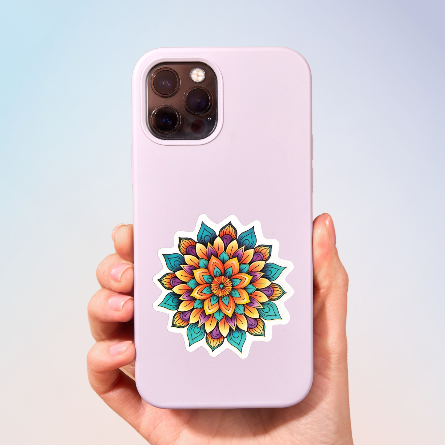 Colourful Chaos Mandala Sticker