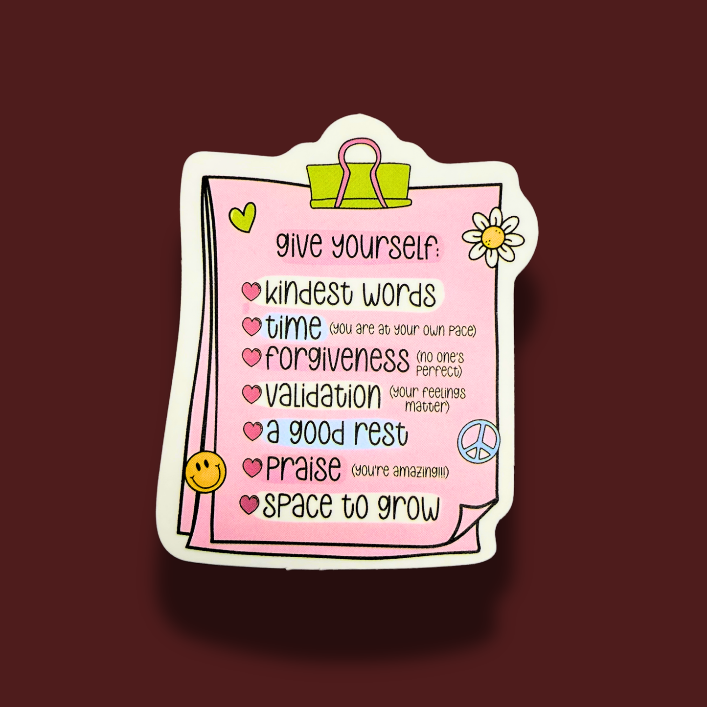 Give Yourself Some Love Sticker