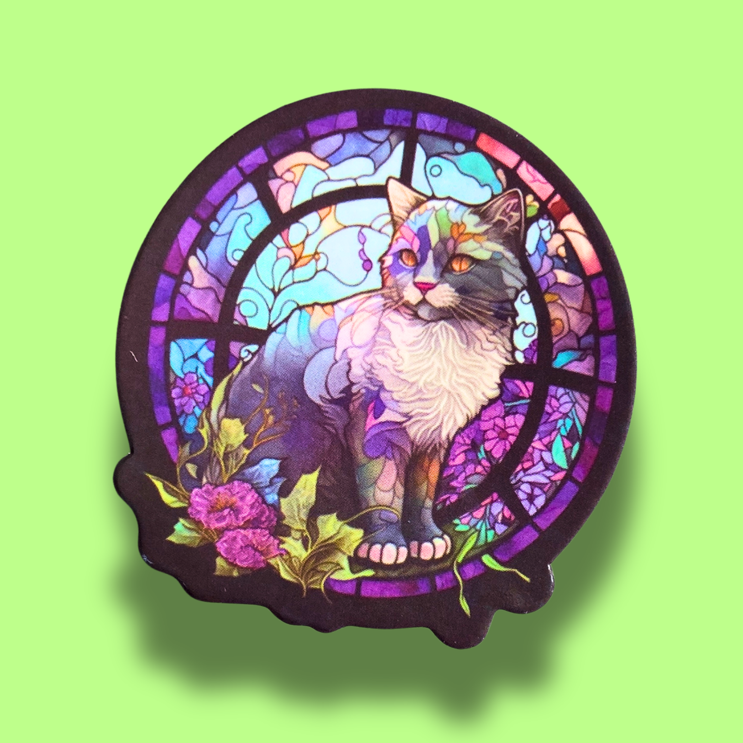 Colourful Kitty Sticker