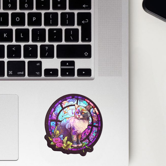 Colourful Kitty Sticker