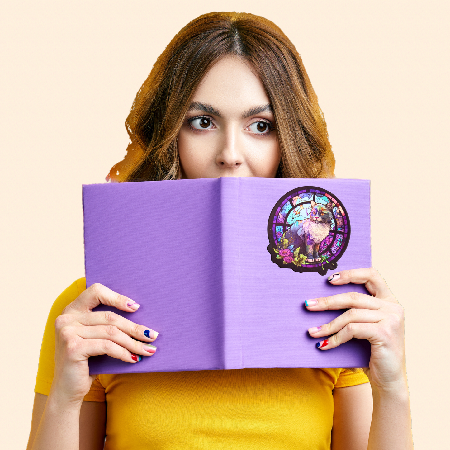 Colourful Kitty Sticker