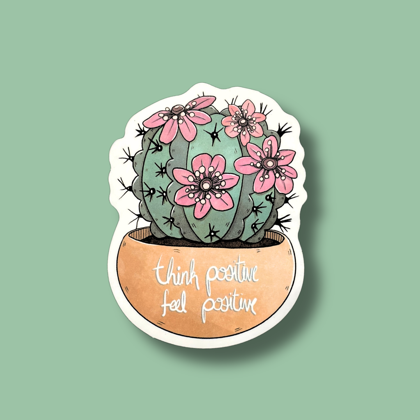 Think Positive Feel Positive Sticker