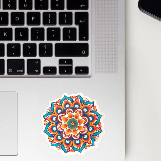 Flower Frenzy Mandala Sticker