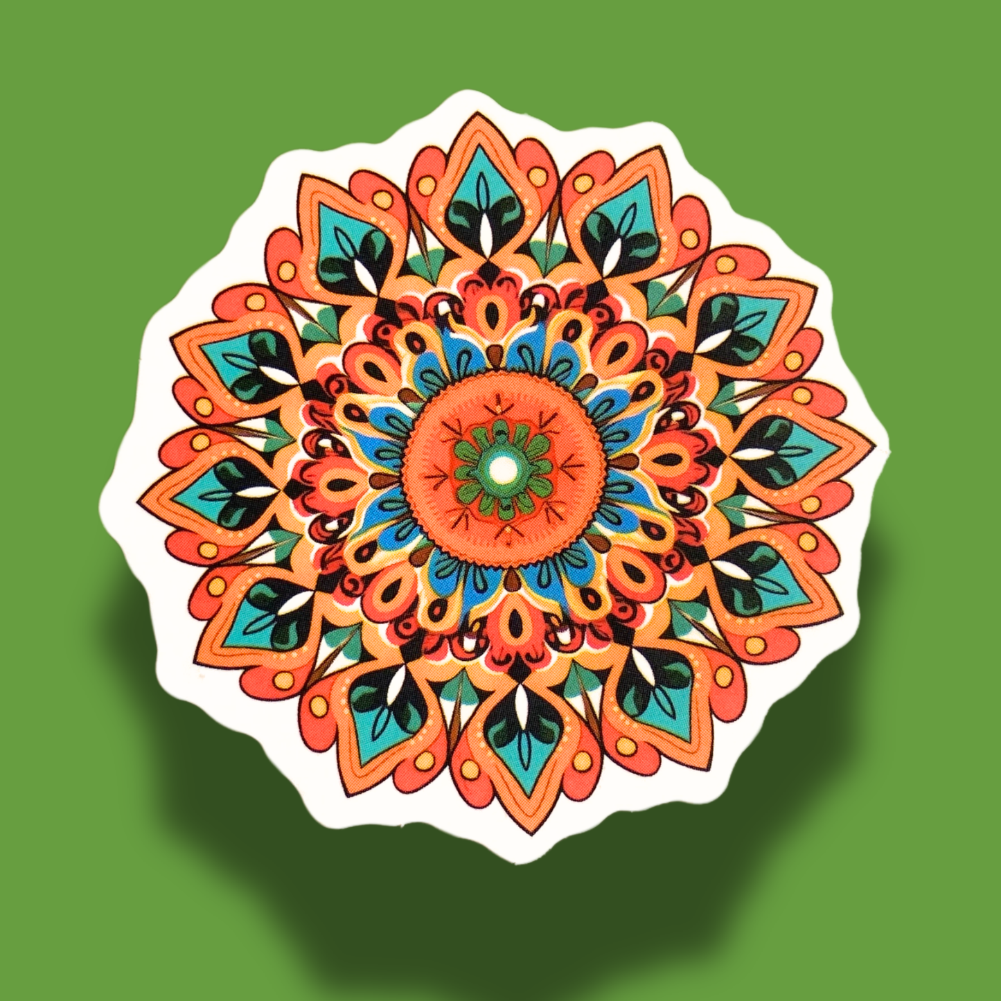 Rainbow Raze Mandala Sticker
