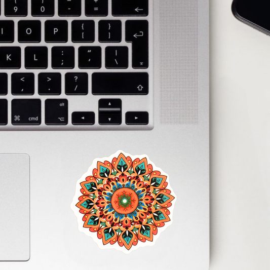 Rainbow Raze Mandala Sticker