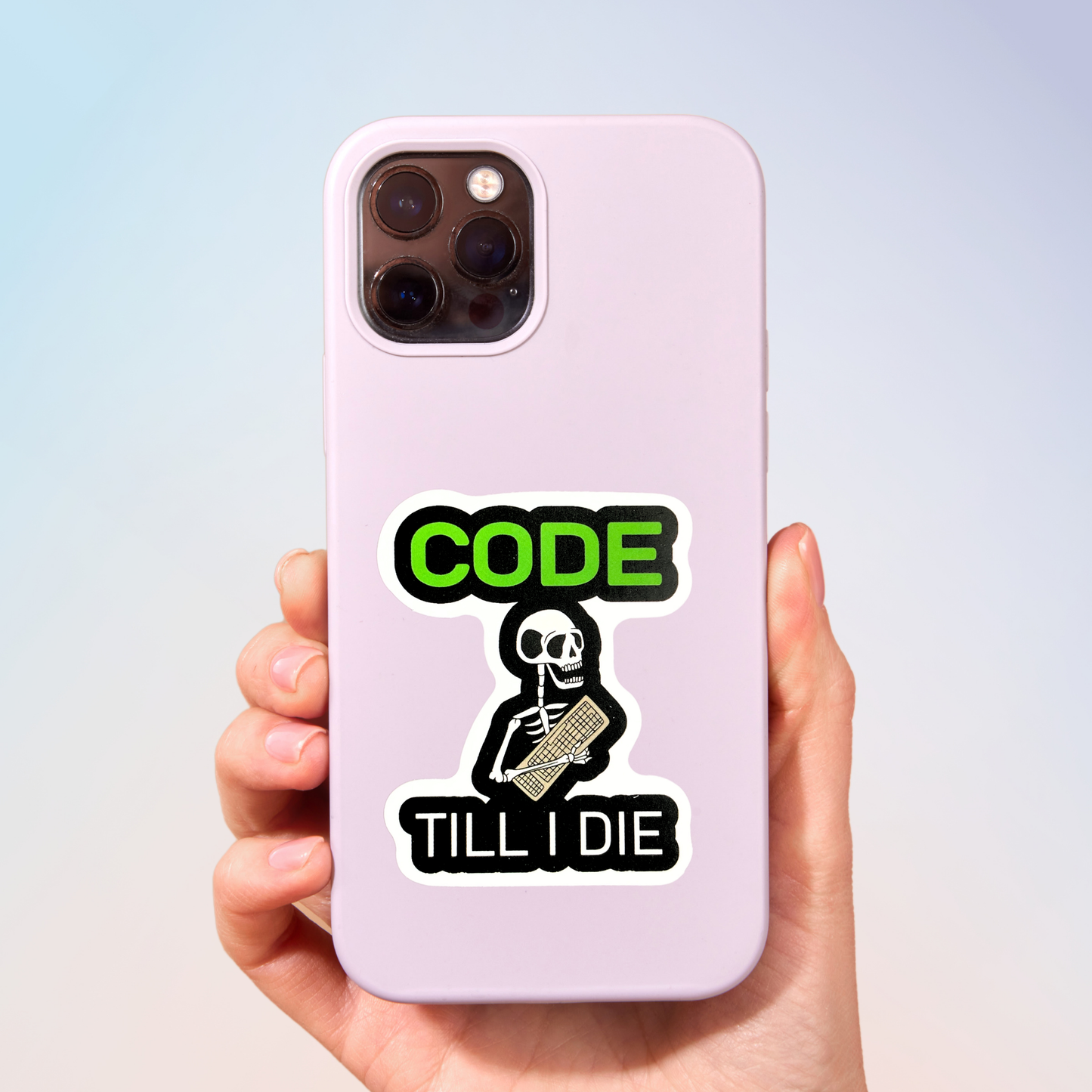 Code Till I Die Sticker