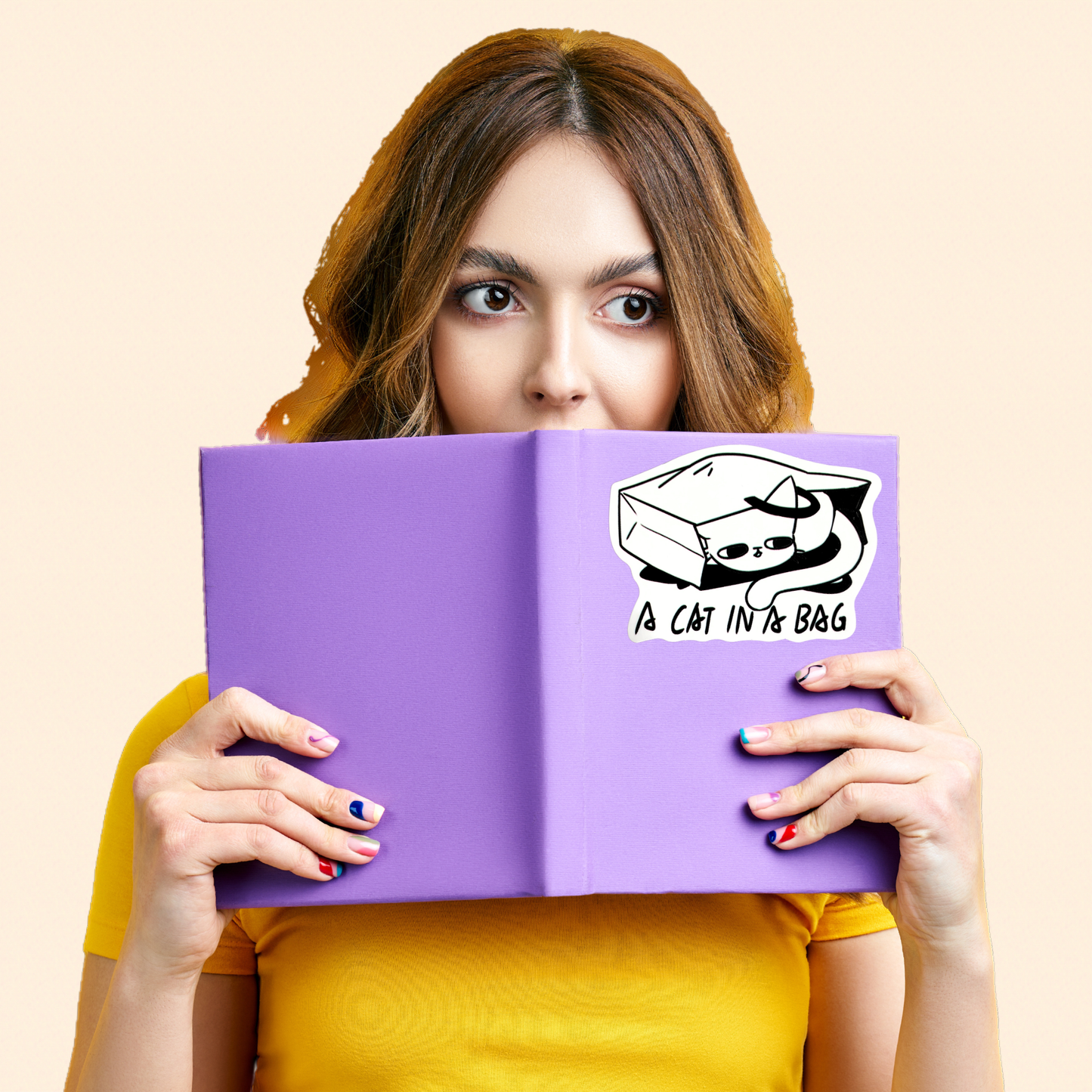 A Cat In A Bag Sticker
