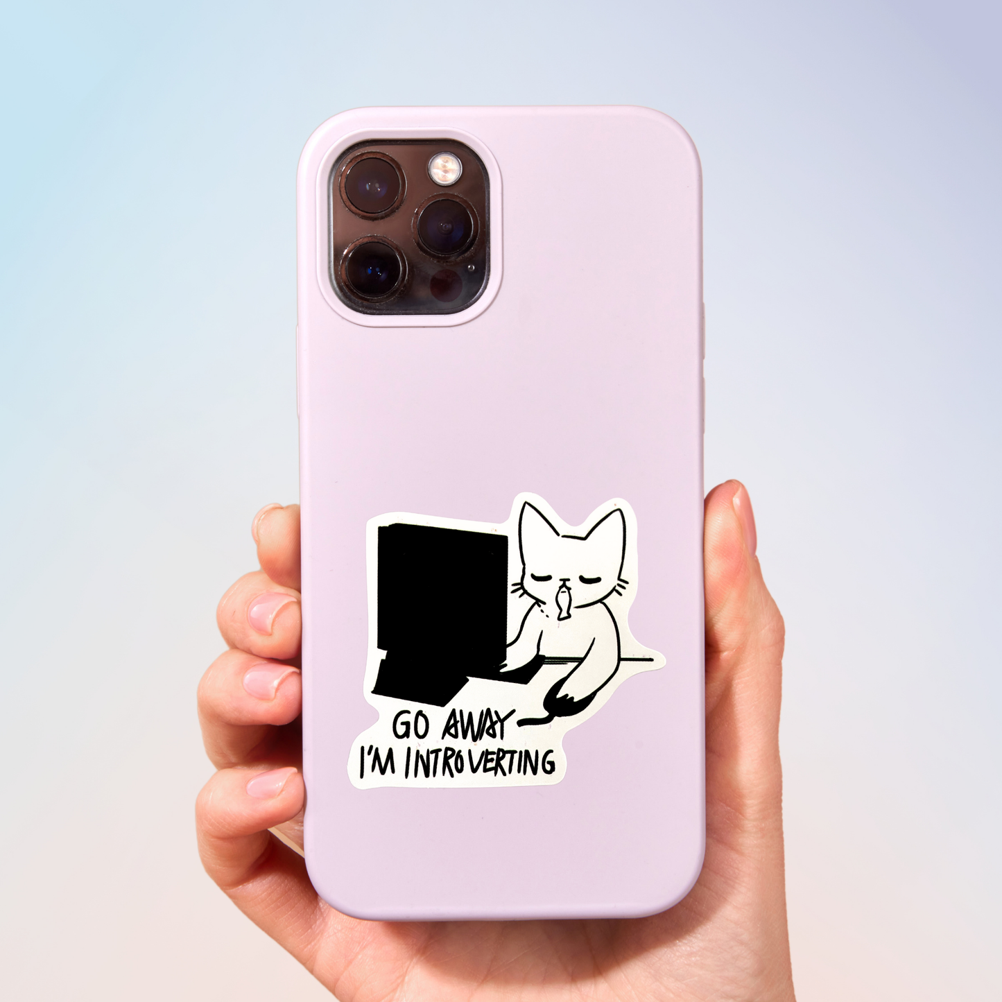 Go Away I'm Introverting Sticker