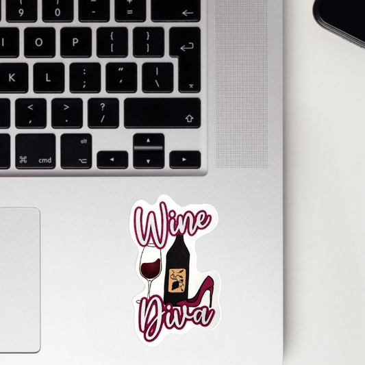 Wine Diva Sticker