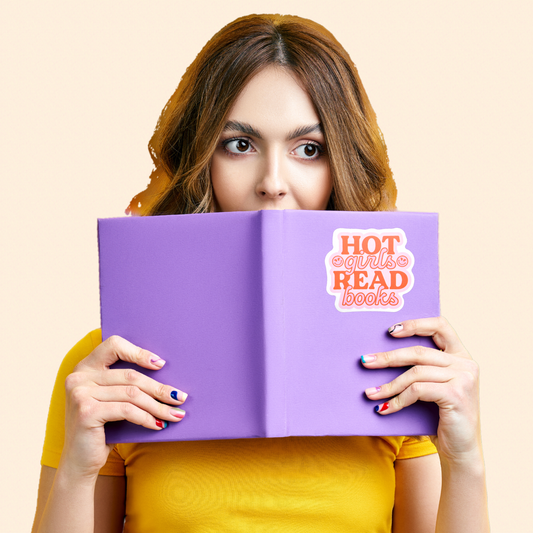 Hot Girls Read Books Sticker