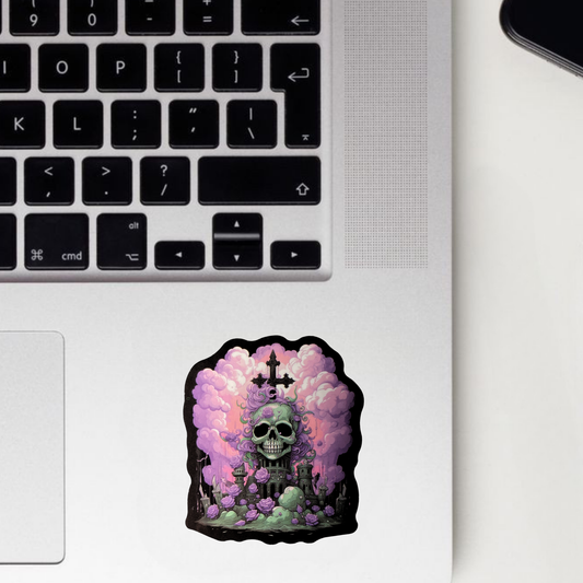 Cryptic Skull Sticker
