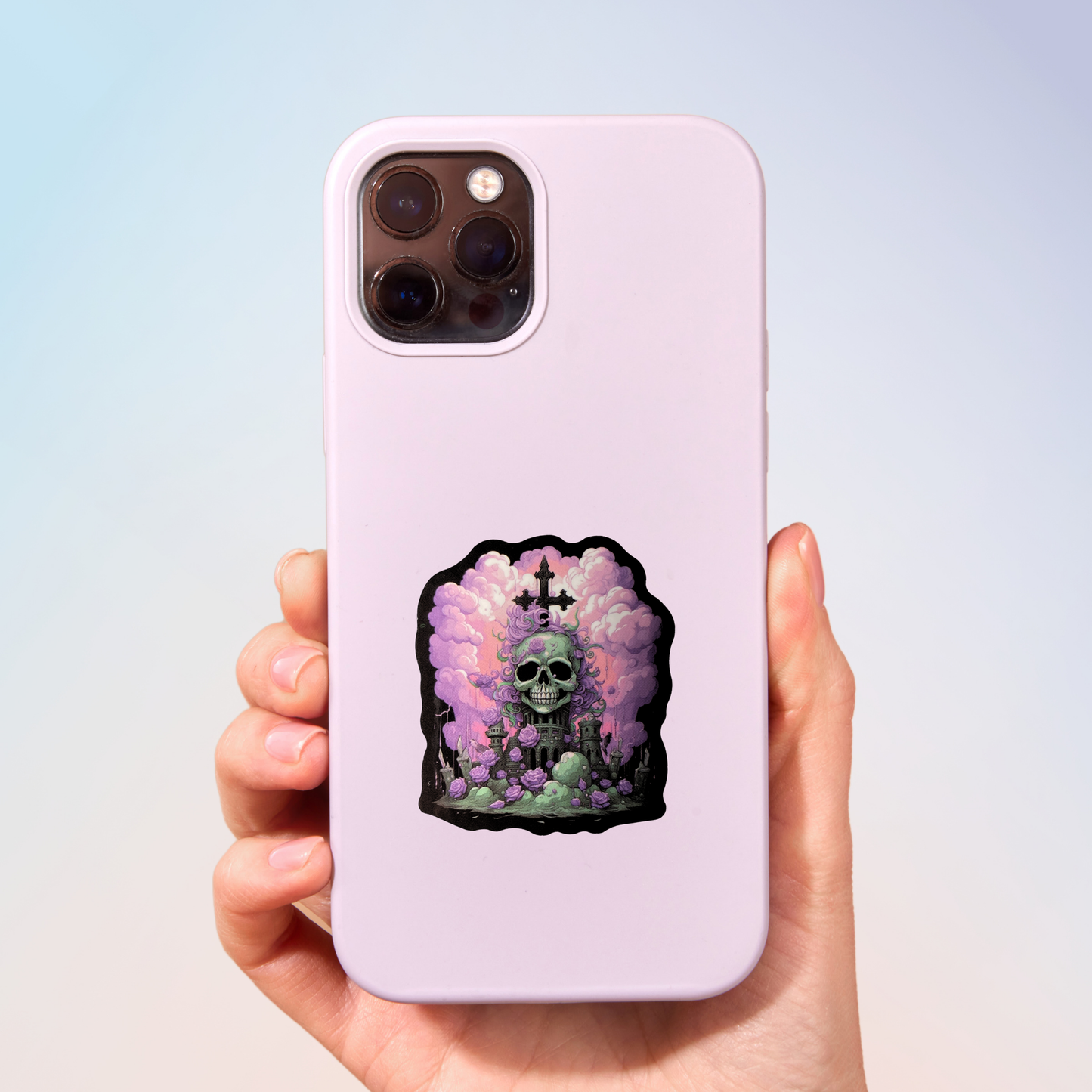 Cryptic Skull Sticker
