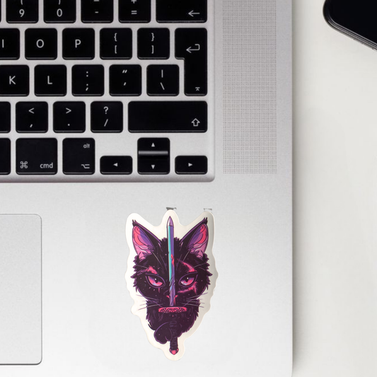 Cat & Sword Sticker