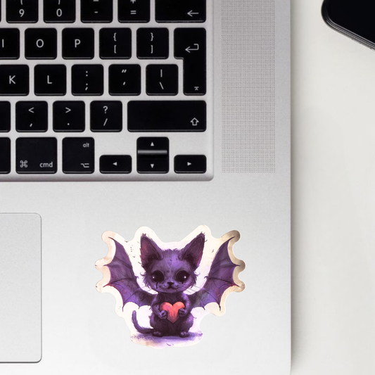 Bat & Heart Sticker