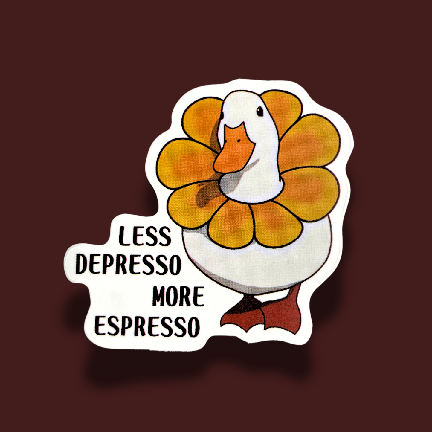 Less Depresso More Espresso Sticker