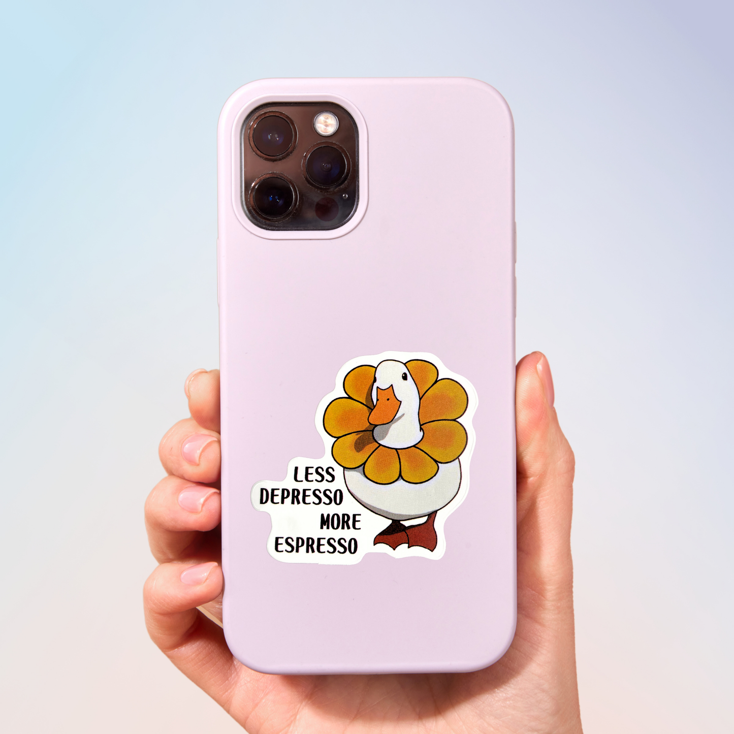 Less Depresso More Espresso Sticker