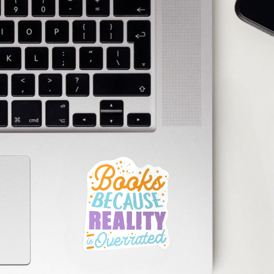 Books Over Reality Sticker