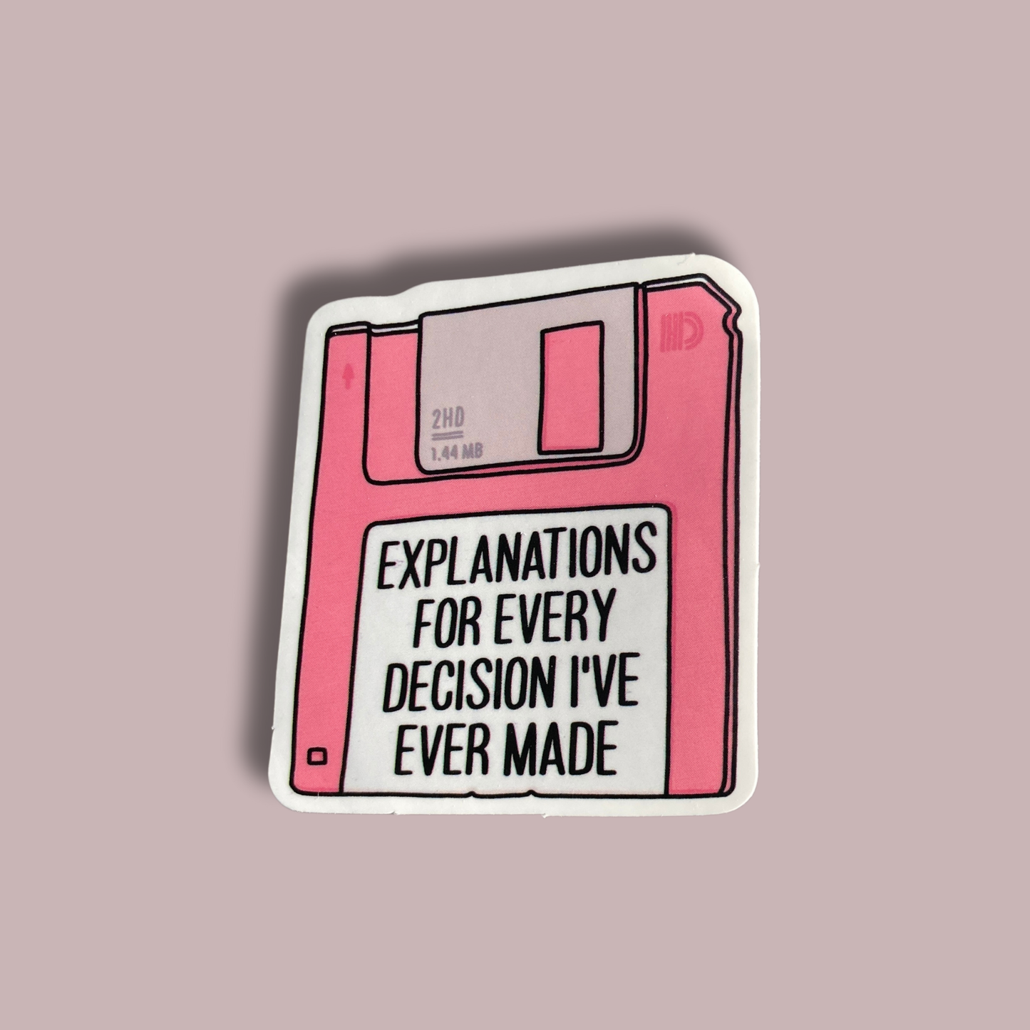 Explanation Disk Sticker