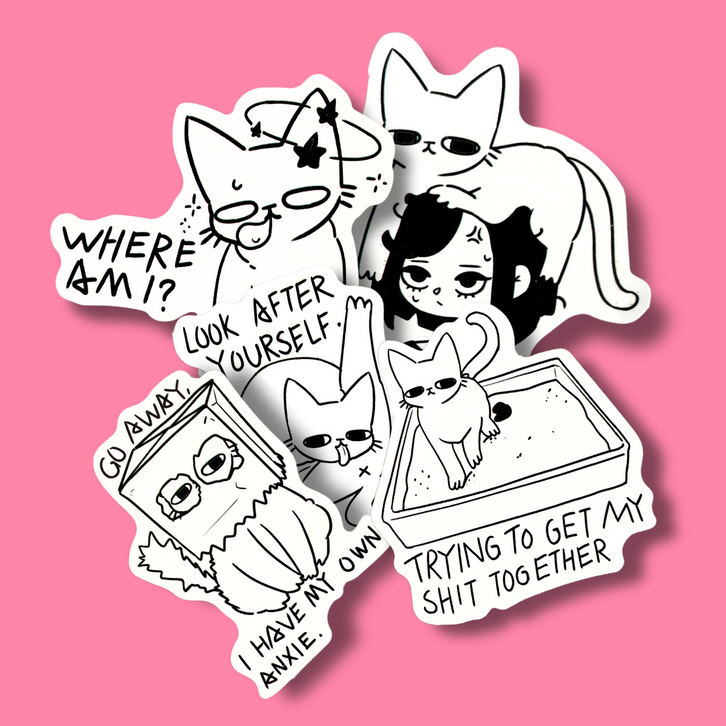 Purrfect Sticks - 5 Sticker Pack