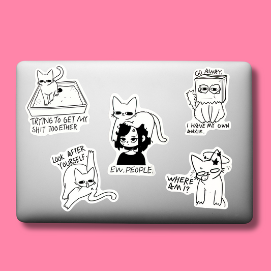 Purrfect Sticks - 5 Sticker Pack