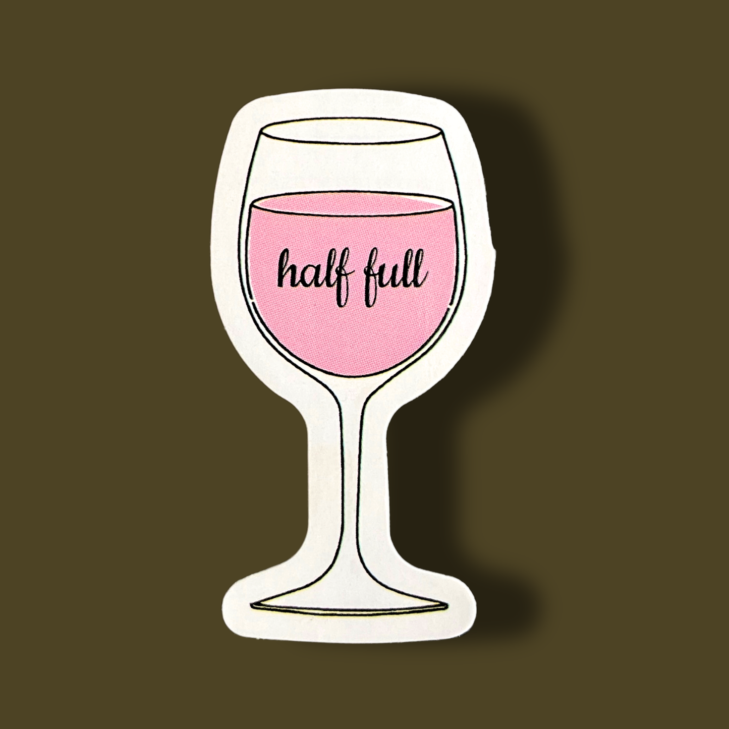 Half Full Sticker