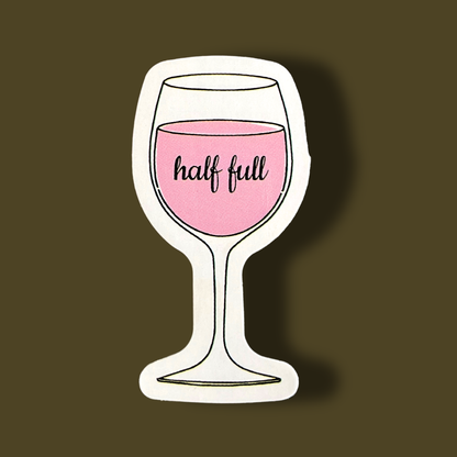 Half Full Sticker