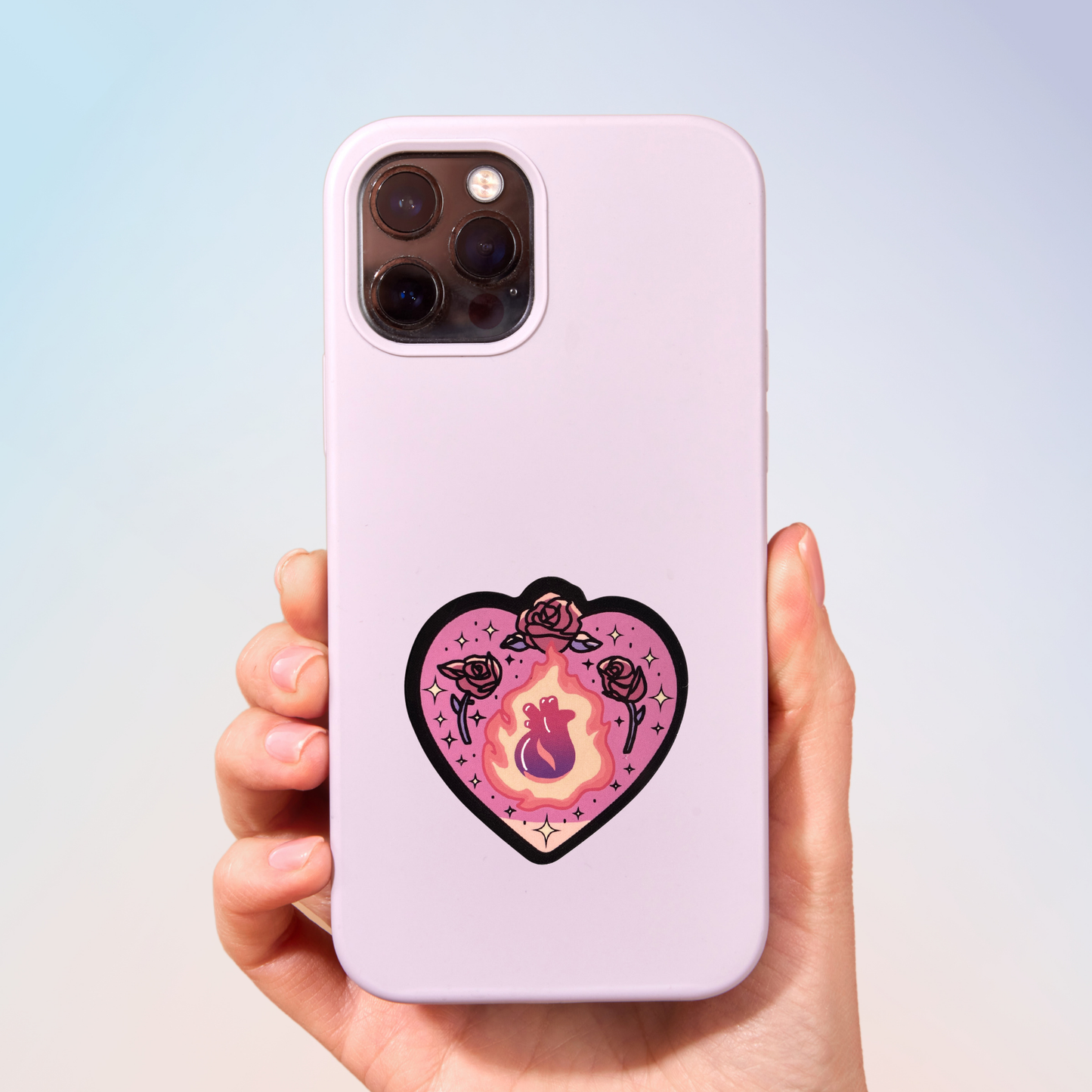 Blazing Heart Sticker