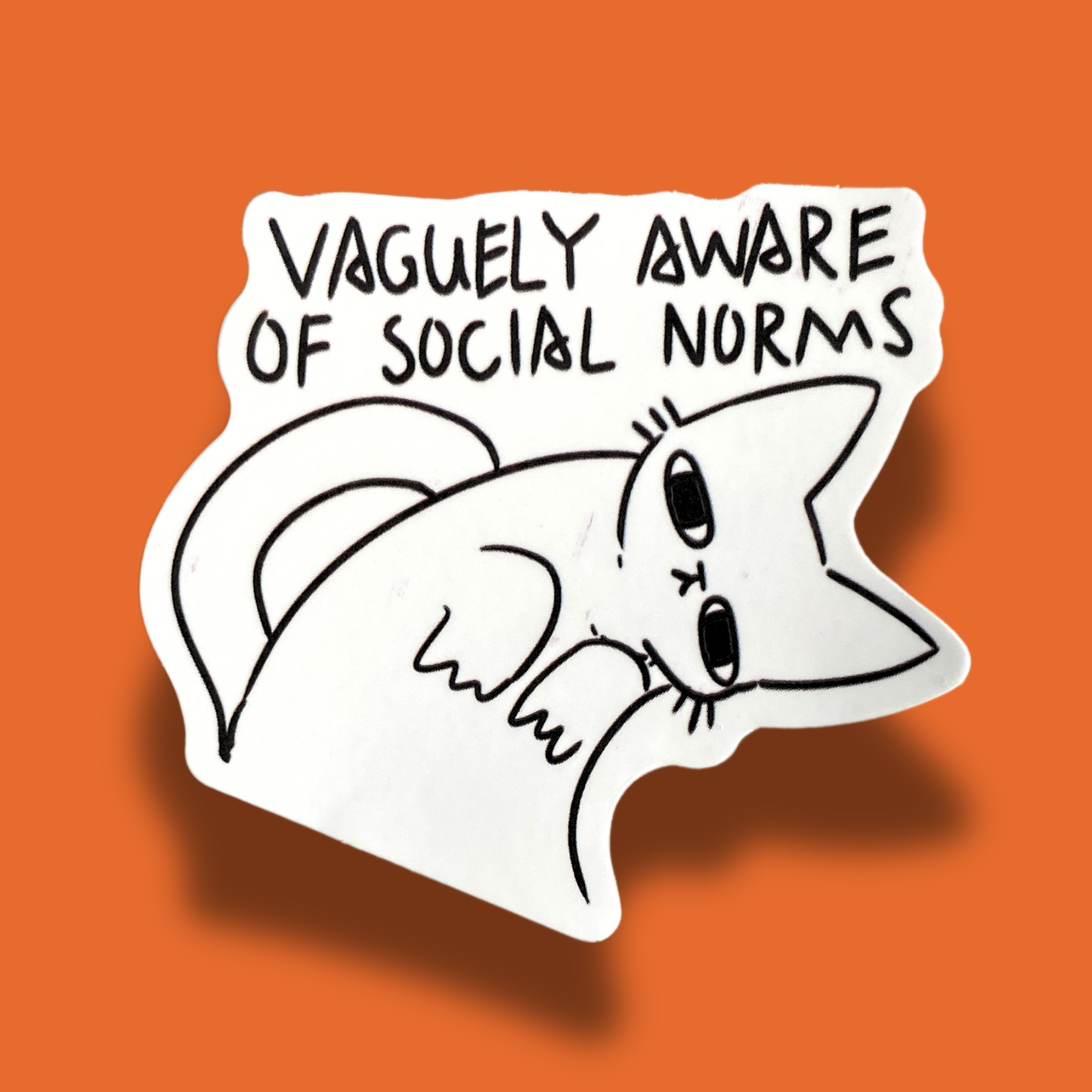 Vaguely Aware Of Social Norms Sticker