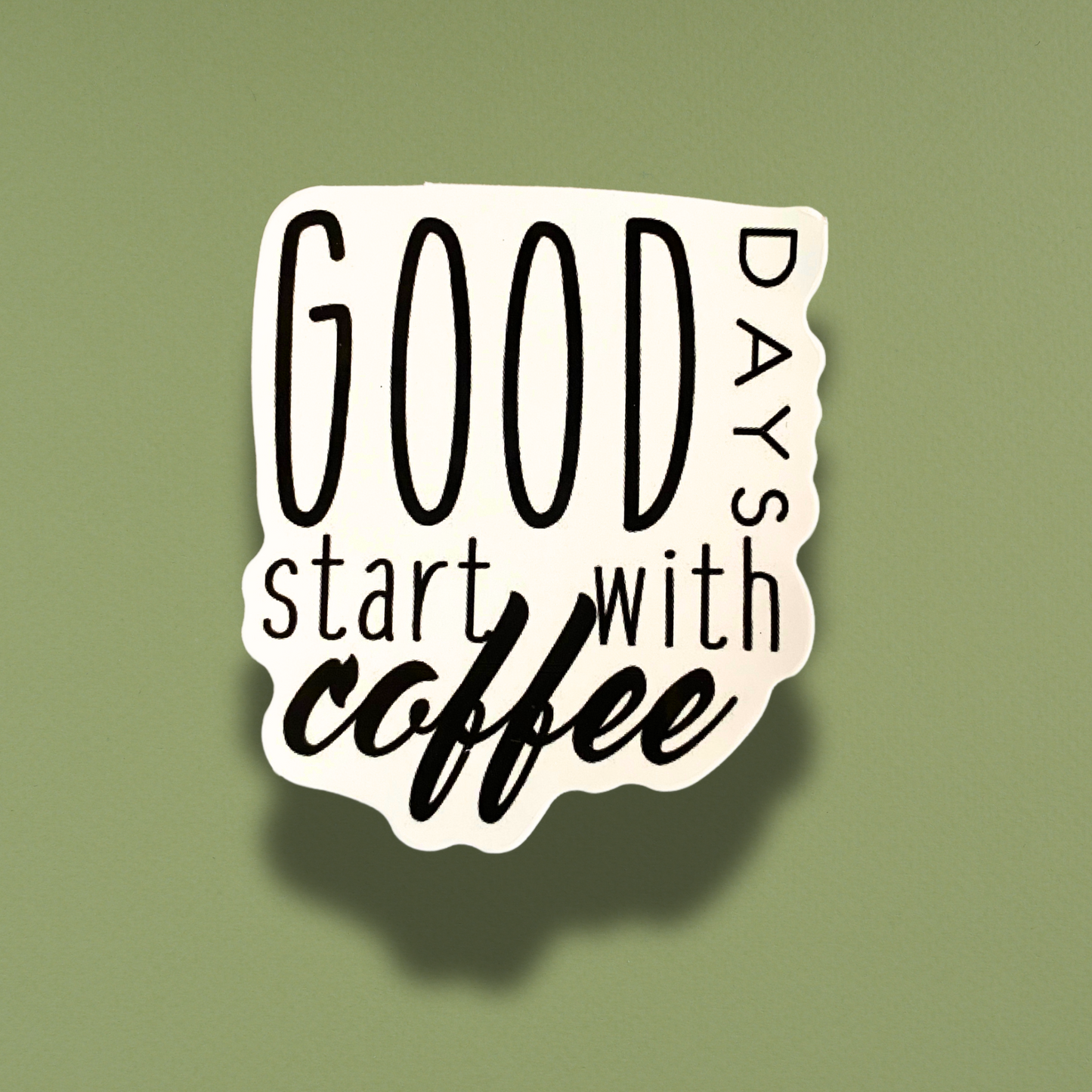 Start With Coffee Sticker