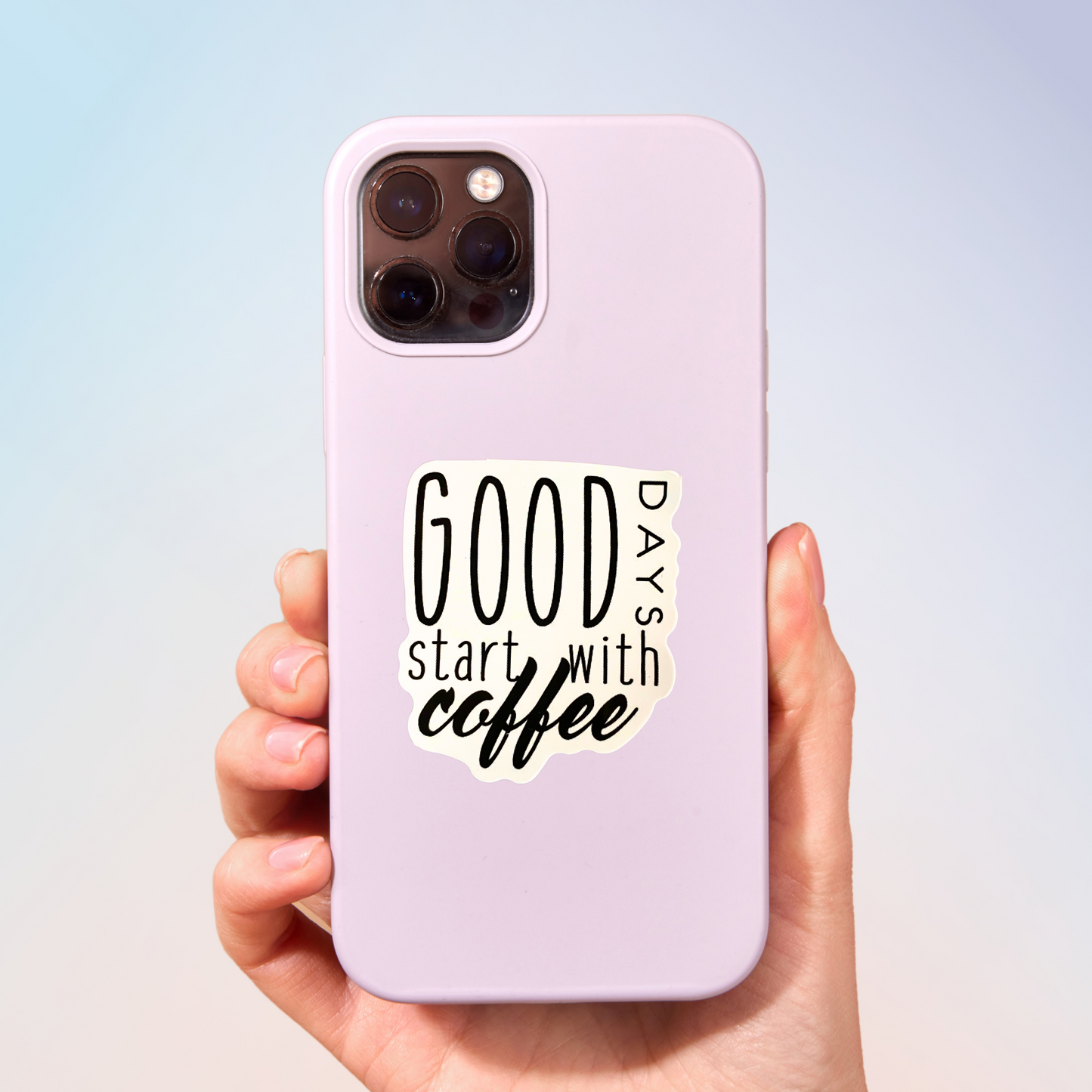 Start With Coffee Sticker