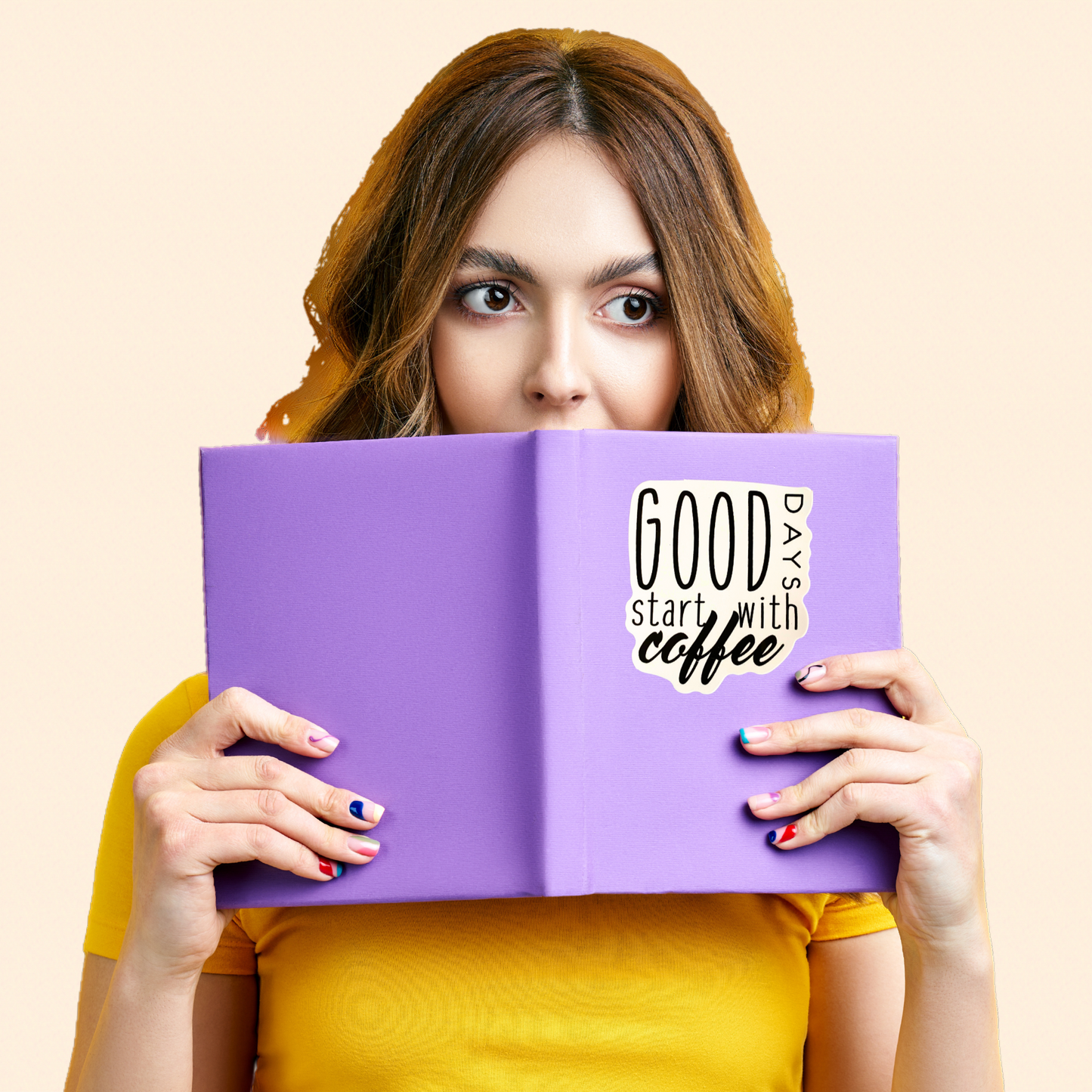 Start With Coffee Sticker
