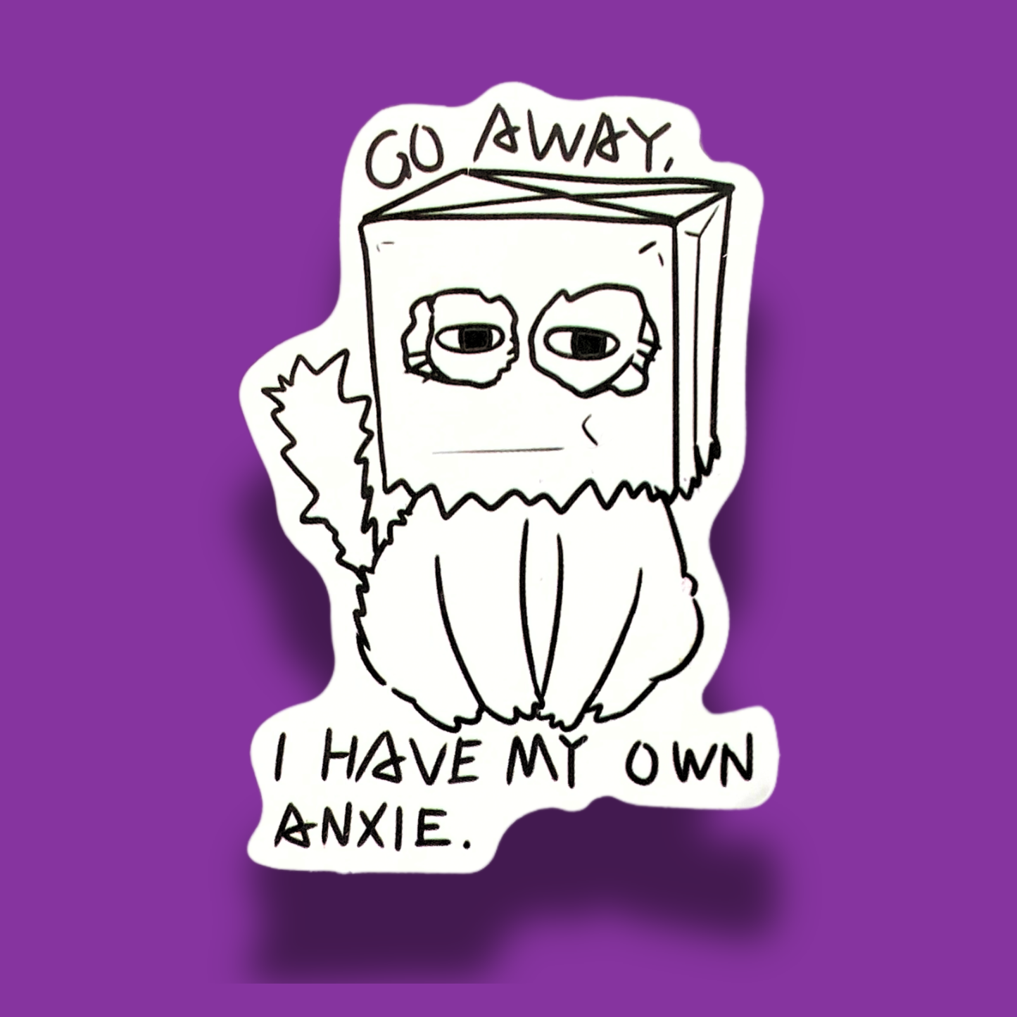 Go Away Sticker