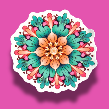 Vibrant Spectrum Mandala Sticker