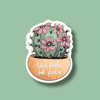 Think Positive Feel Positive Sticker