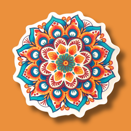 Flower Frenzy Mandala Sticker