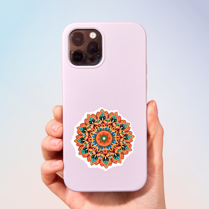 Rainbow Raze Mandala Sticker
