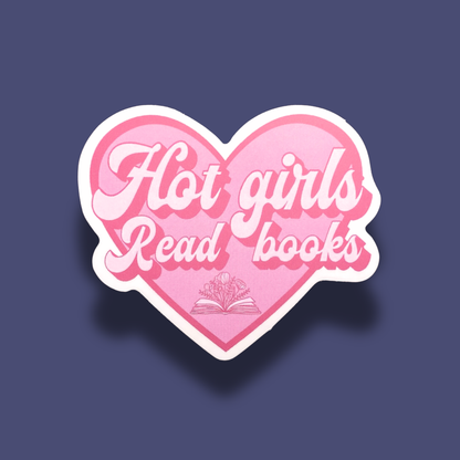 Hot Girls Read Books Sticker